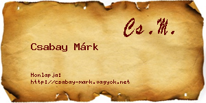 Csabay Márk névjegykártya