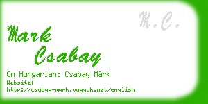 mark csabay business card